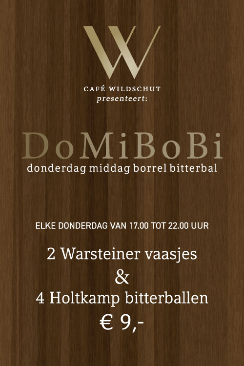 Wildschut DoMiBoBi donderdag middag borrel bitterbal
